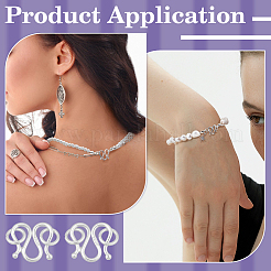 925 Sterling Silver S-Hook Clasps&nbsp;STER-BC0004-04B