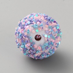 Opaque Acrylic Glitter Beads&nbsp;FIND-CJC0010-111A-21