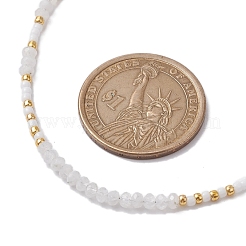 Bohemian Style Natural Rainbow Moonstone Beaded Necklaces&nbsp;NJEW-JN04658-01