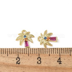 Brass Micro Pave Cubic Zirconia Pendants&nbsp;KK-P290-58G