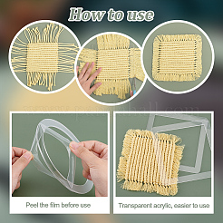 4Pcs 2 Styles Translucence Acrylic Knitting & Macrame Tassel Tool&nbsp;TOOL-GA0001-93