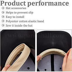 8Pcs 2 Colors Polyester & Cotton Adjustable Hat Sweatband&nbsp;DIY-BC0008-98