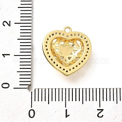 Brass Micro Pave Cubic Zirconia Pendants&nbsp;KK-U048-10G