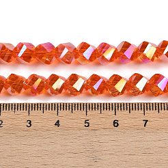 Electroplate Transparent Glass Beads Strands&nbsp;EGLA-B011-02A-AB05