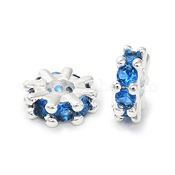 Brass Micro Pave Cubic Zirconia Beads&nbsp;KK-B142-07B-02S