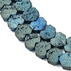 Electroplated Natural Lava Rock Beads Strands&nbsp;G-K388-04A-03