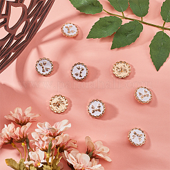 16Pcs Alloy Enamel Shank Buttons&nbsp;BUTT-GF0003-77B
