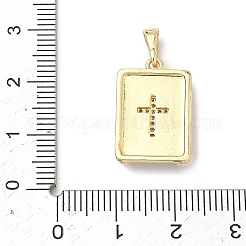 Brass Micro Pave Cubic Zirconia Pendants&nbsp;LS-KK-H255-07G-02