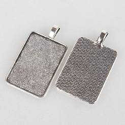 Tibetan Style Alloy Pendant Cabochon Settings&nbsp;X-TIBEP-N003-02AS