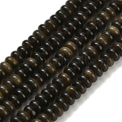 Natural Golden Sheen Obsidian Beads Strands&nbsp;G-Z110-B31-2x4mm