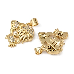 Brass Micro Pave Cubic Zirconia Pendants&nbsp;KK-I358-064G-03