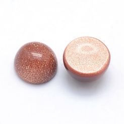 Synthetic Goldstone Cabochons&nbsp;G-P393-R24-6mm