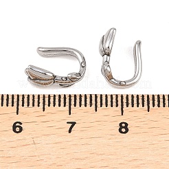 Rose Flower 316 Stainless Steel Clip on Nose Rings&nbsp;AJEW-C044-12AS