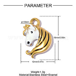 304 Stainless Steel with Black Enamel Charms&nbsp;SA-OY001-11G