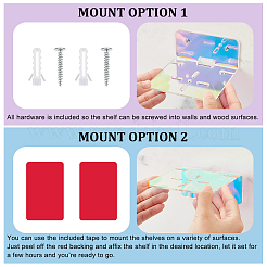 Acrylic Wall-Mounted Adhesive Camera Display Shelf with Iron Screw&nbsp;ODIS-WH0002-86C