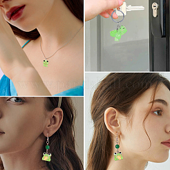 36Pcs 6 Styles Luminous Frog Resin Pendants&nbsp;RESI-SZ0003-50