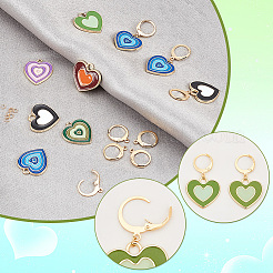 DIY Heart Drop Earring Making Kit&nbsp;DIY-GA0003-92