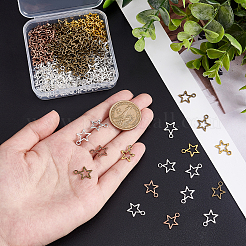 250Pcs 5 Colors Tibetan Style Alloy Charms&nbsp;TIBE-PH0002-10