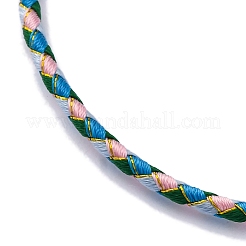 Polyester Cord Braided Bracelet Makings&nbsp;MAK-Z003-01G-24