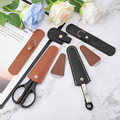 8pcs 7 Style Imitation Leather Protective Scissors Cover&nbsp;AJEW-CA0003-38