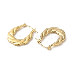 Rack Plating 304 Stainless Hoop Earrings&nbsp;EJEW-Z026-39G
