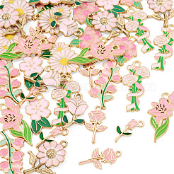 40Pcs 10 Styles Alloy Enamel Pendants&nbsp;ENAM-TA0004-05