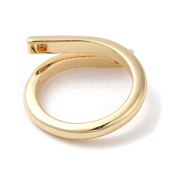 Brass Wire Wrap Cuff Ring for Women&nbsp;RJEW-E079-01G