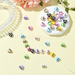 45Pcs 9 Colors Baking Paint Zinc Alloy Beads&nbsp;FIND-CJ0003-85