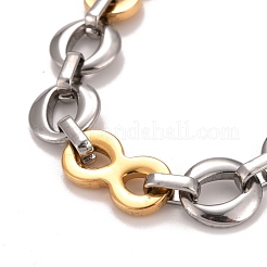 PVD Vacuum Plating 304 Stainless Steel Infinity Link Chains Necklace&nbsp;STAS-E160-14GP