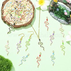 30Pcs 6 Colors Alloy Rhinestone Pendants&nbsp;RB-CJ0001-10