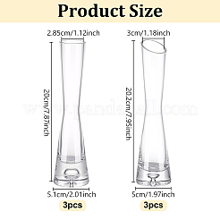 6Pcs 2 Styles Transparent Glass Vase&nbsp;AJEW-GA0010-49