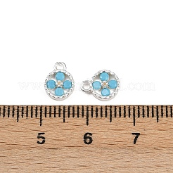 Brass Micro Pave Cubic Zirconia Charms&nbsp;KK-C115-06S