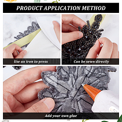 4Pcs Flower Glass Crystal Rhinestone Applques&nbsp;DIY-FG0010-15