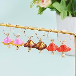 Enamel Mushroom Dangle Stud Earrings&nbsp;JE987D