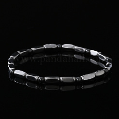 Synthetic Non-magnetic Hematite Beads Stretch Bracelets for Men&nbsp;RH6597