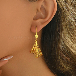 Geometric Brass Hoop Dangle Earrings for Women&nbsp;DB7913