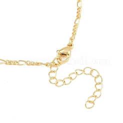 Brass Figaro Chain Bracelet Making&nbsp;KK-CBADBBF-06G