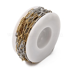 Two Tone 304 Stainless Steel Textured Paperclip Chains&nbsp;CHS-P029-01A