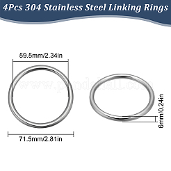 4Pcs 304 Stainless Steel Linking Rings&nbsp;FIND-SC0010-45