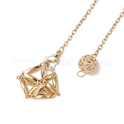 Stainless Steel Braided Chain Macrame Pouch Empty Stone Holder Dowsing Pendulums&nbsp;PALLOY-JF02737