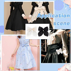 4Pcs 2 Colors Bowknot Polyester Ornament Accesories&nbsp;DIY-MA0006-71