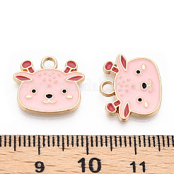 Light Gold Plated Alloy Enamel Pendants&nbsp;ENAM-T009-84C-RS