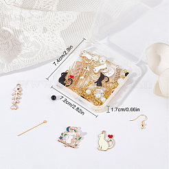 DIY Cat Asymmetrical Earring Making Kit&nbsp;DIY-SC0021-21