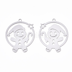 Non-Tarnish Christmas 201 Stainless Steel Filigree Pendants&nbsp;STAS-S118-002P