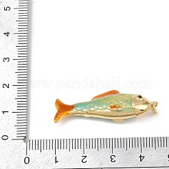 Brass Enamel Pendants&nbsp;KK-L255-03G-B