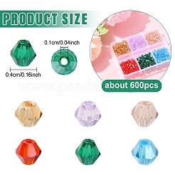 600Pcs 6 Styles Electroplate Glass Bead Strands&nbsp;EGLA-YW0001-66A