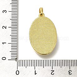 Brass Pave Shell Birth Flower Pendants&nbsp;FIND-I040-04E