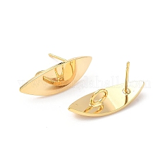 Brass Stud Earring Findings&nbsp;KK-D504-03G