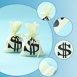 100Pcs OPP Cellophane Black Dollar Sign Packaging Bags&nbsp;ABAG-SP0001-44