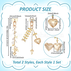 2Pcs 2 Styles Alloy Enamel Beads Pull Ring Rivets&nbsp;HJEW-UN00129